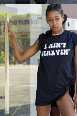 Basic Black Tee (White Print) (MALE/FEMALE)